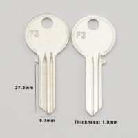 100 PCS/LOT Popular household blank key blanks for F3 slot key blanks