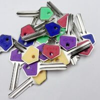 100PCS/LOT Hexagonal Color handle key blanks for Guli ball key blanks