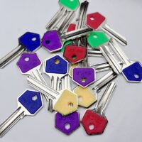 100PCS/LOT Hexagonal Color handle key blanks for Guli ball key blanks