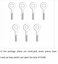 7IN1 Lock Pick Tool Jiggler Keys for VAG HU66/HU92
