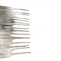 New OEM Stainless Steel Lock Pick 16PCS with 5 PCS Hooks Locksmiths Tools