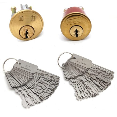 LOCKSMITHOBD 48 In 1 Locksmith Tools Lock Keys Set for Bull Head Lock for S Groove Lock