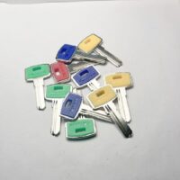 100 PCS/LOT High-quality replacement key blank featuring a colored handle and premium dimple design (AB-style slot)